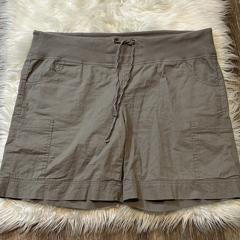 XCVI Wearables Womens Pull On Shorts Drawstring Stretch Waist Size XL Granola